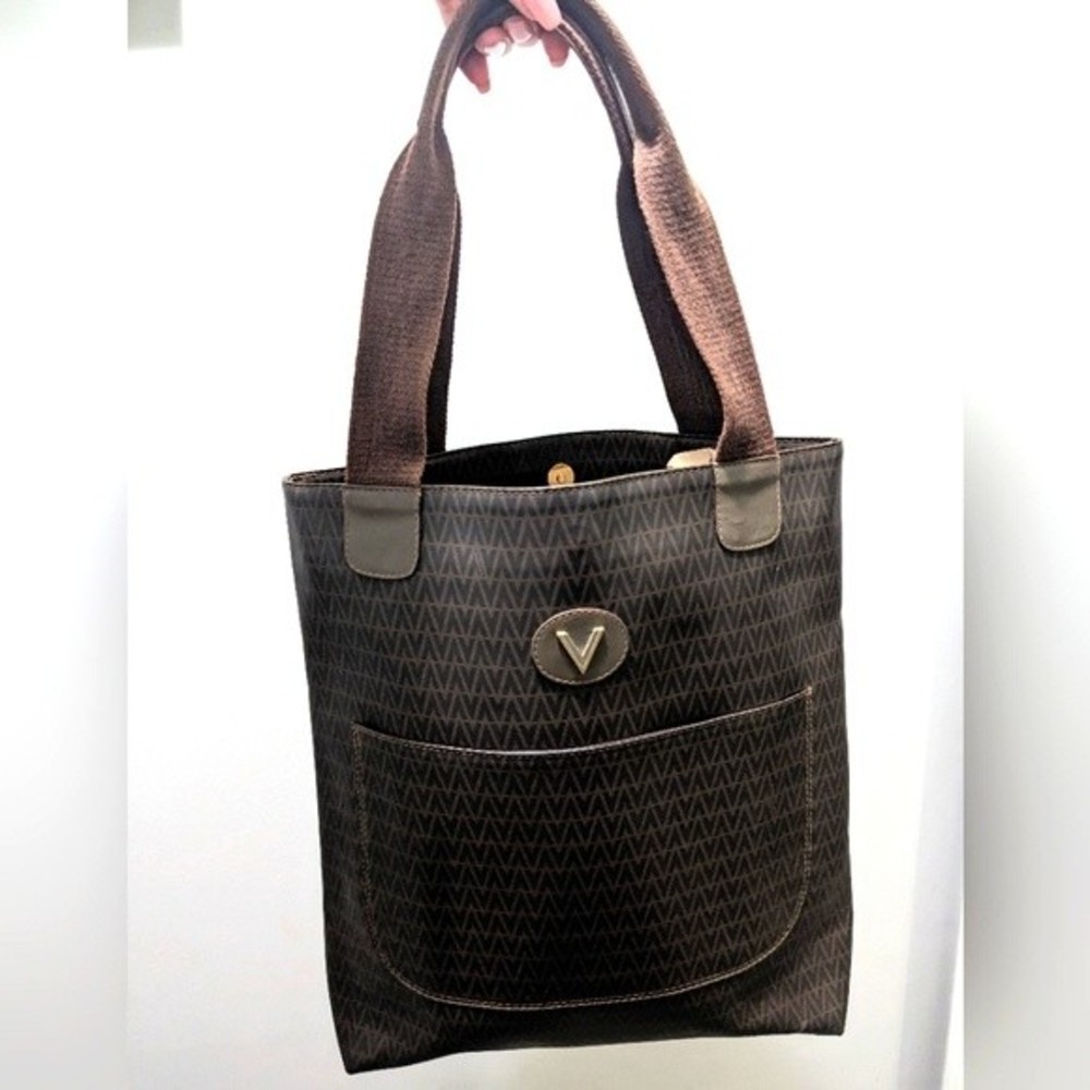 - Mario Valentino "V" Monogram Logo Tote